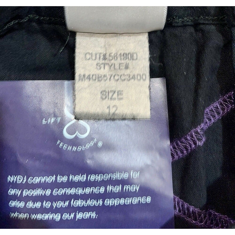 NWT NYDJ Size 12 Antonia Coated Ladies Leggings M40B57CC3400 Color: Black - Picture 8 of 10